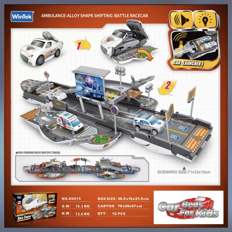 Race Track - transformační autíčko AMBULANCE