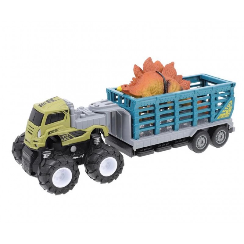 Truck s návěsem a zvířetem